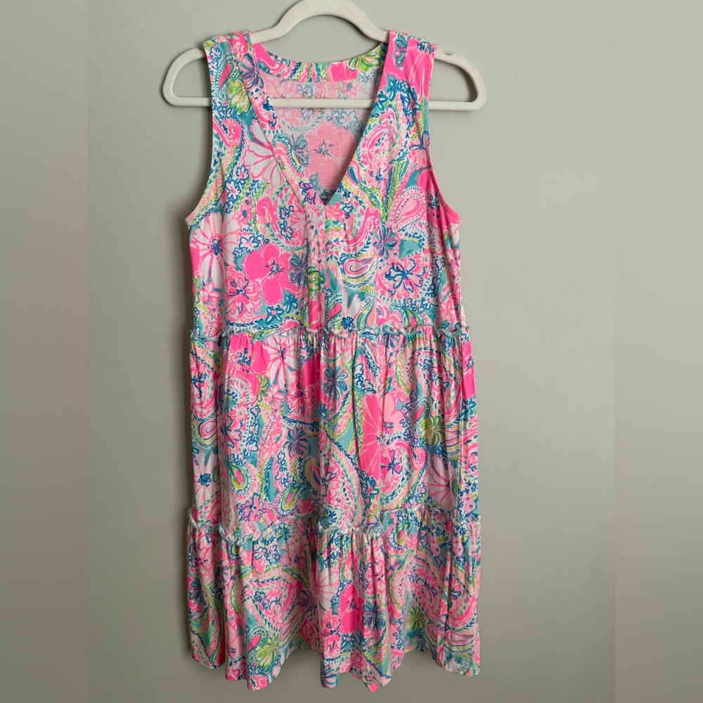 Lilly Pulitzer Pink Sleeveless Jersey Dress size small